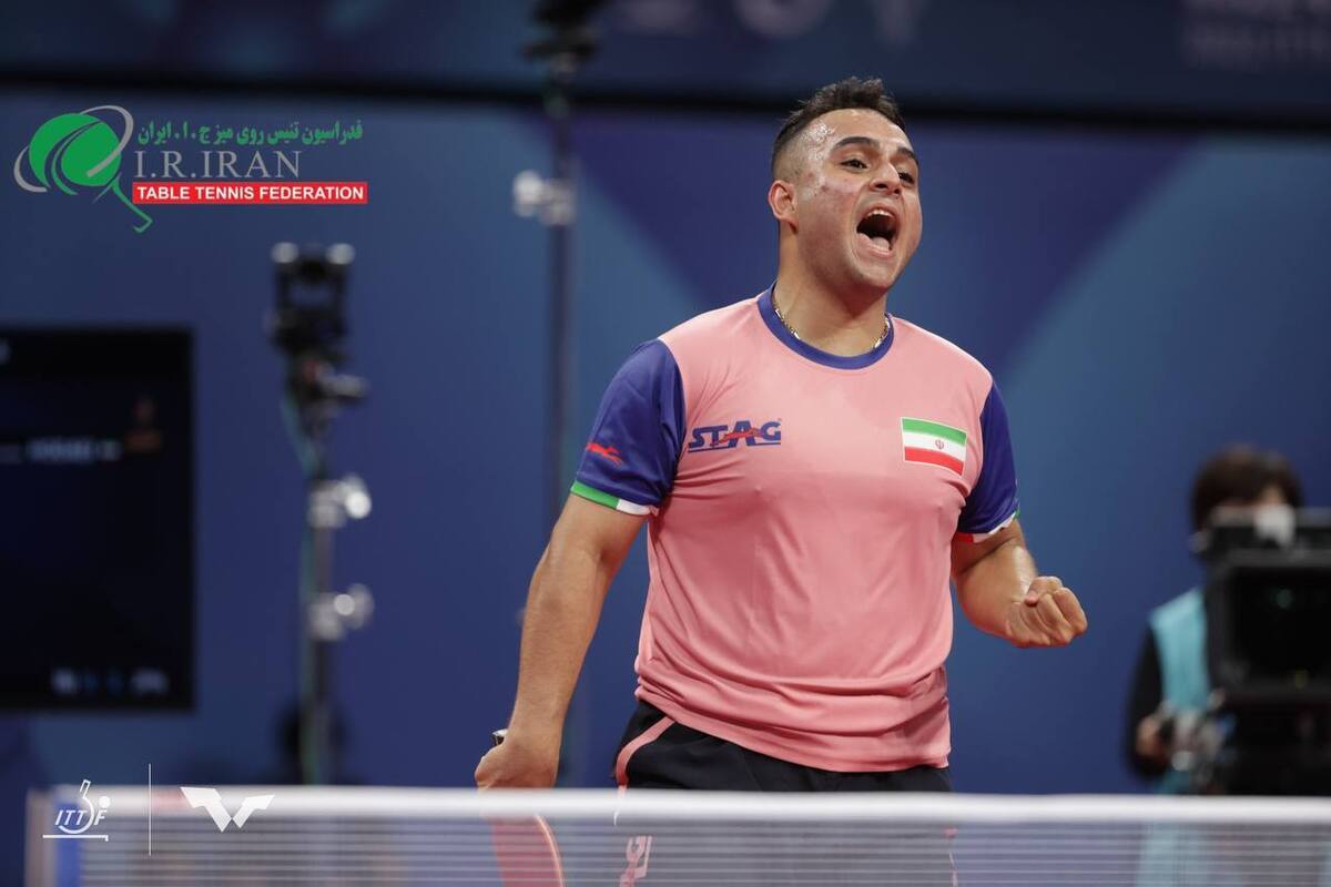 تنیس روی میز فیدر اسلوونی| پینگ‌پنگ‌باز ایرانی یک قدم تا کسب برنز