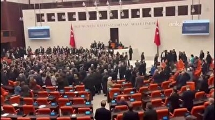 زد و خورد در مجلس  ترکیه