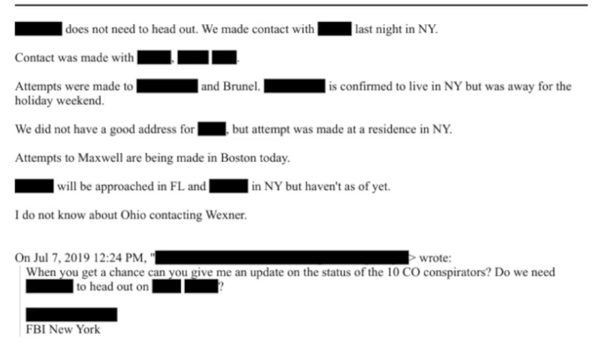 صفحه‌های سیاه‌شده پرونده اپستین