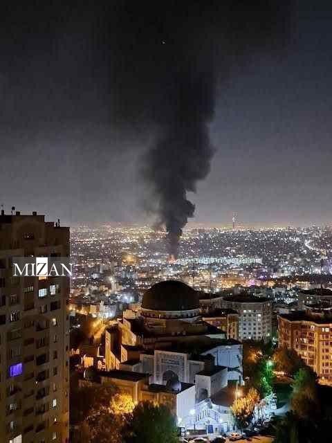 حریق کارگاه نجاری در خیابان قدوسی تهران