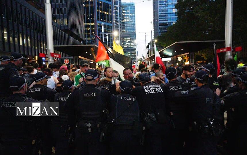 خشونت پلیس استرالیا علیه معترضان به سفر رئیس رژیم صهیونیستی