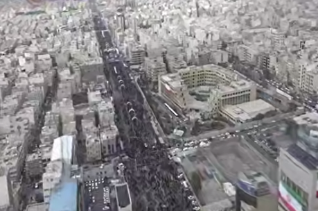 تصاویر هوایی از حضور مردم تهران در راهپیمایی ۲۲ بهمن امسال