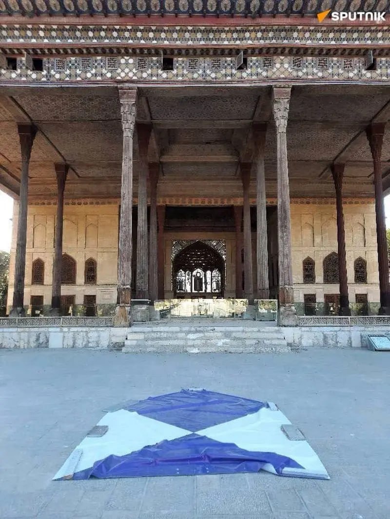 آسیب به مجموعه جهانی کاخ چهل‌ستون
