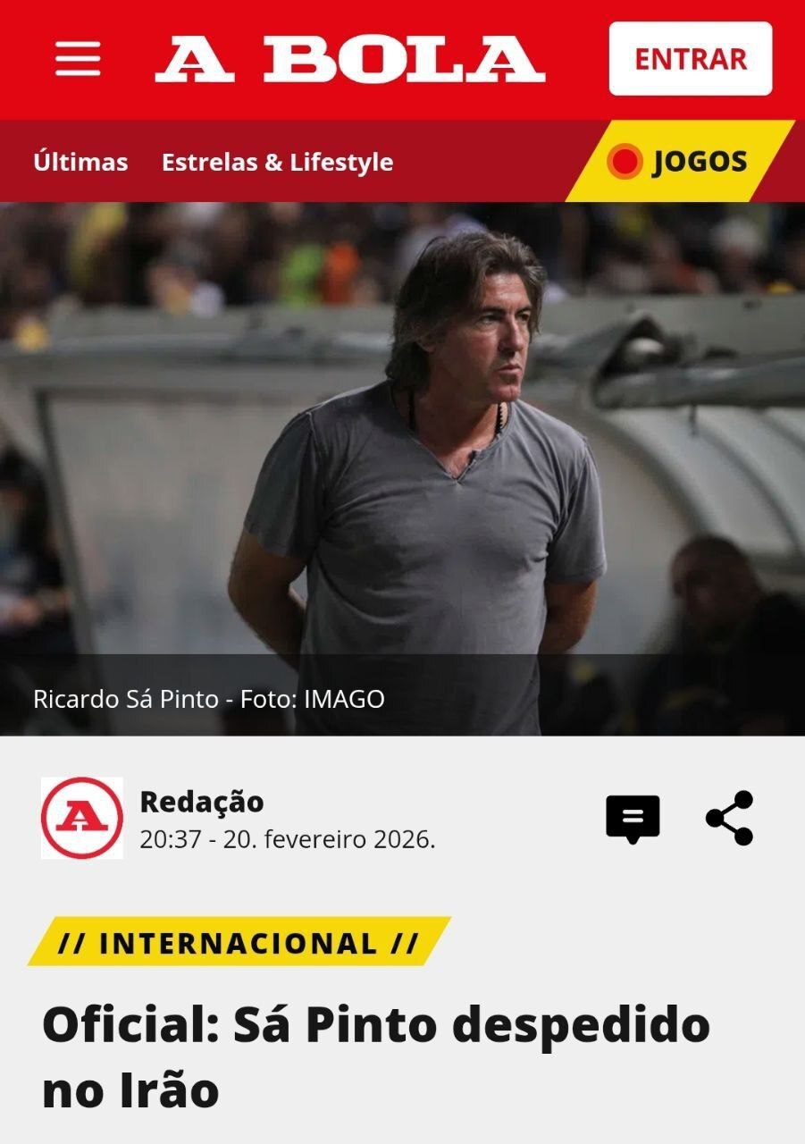 بازتاب برکناری ساپینتو در رسانه‌های پرتغالی