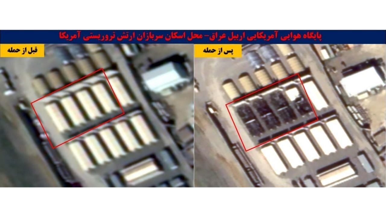 انتشار تصاویر ماهواره‌ای قبل و بعد از اهداف منهدم شده دشمن آمریکایی - صهیونیستی در عملیات وعده صادق‏۴