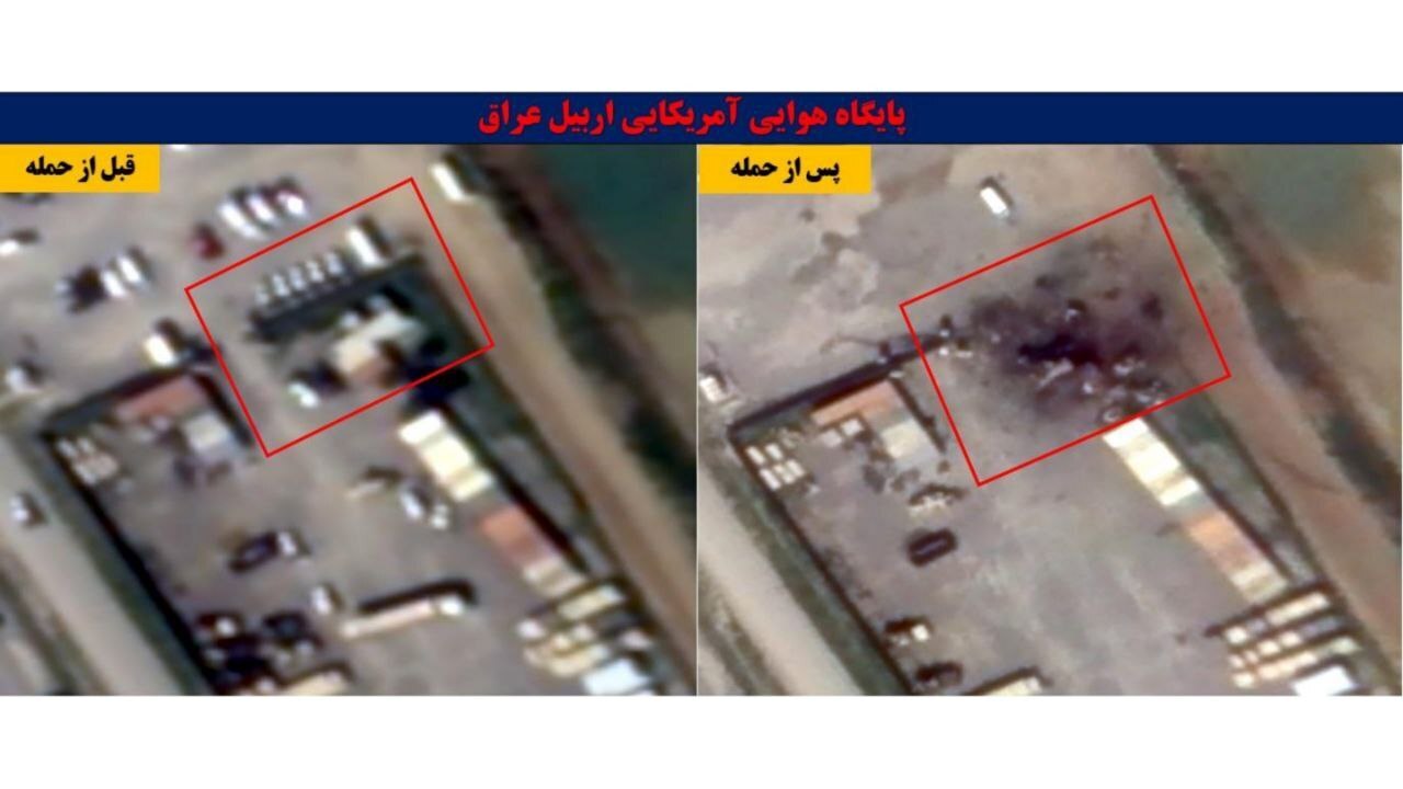 انتشار تصاویر ماهواره‌ای قبل و بعد از اهداف منهدم شده دشمن آمریکایی - صهیونیستی در عملیات وعده صادق‏۴