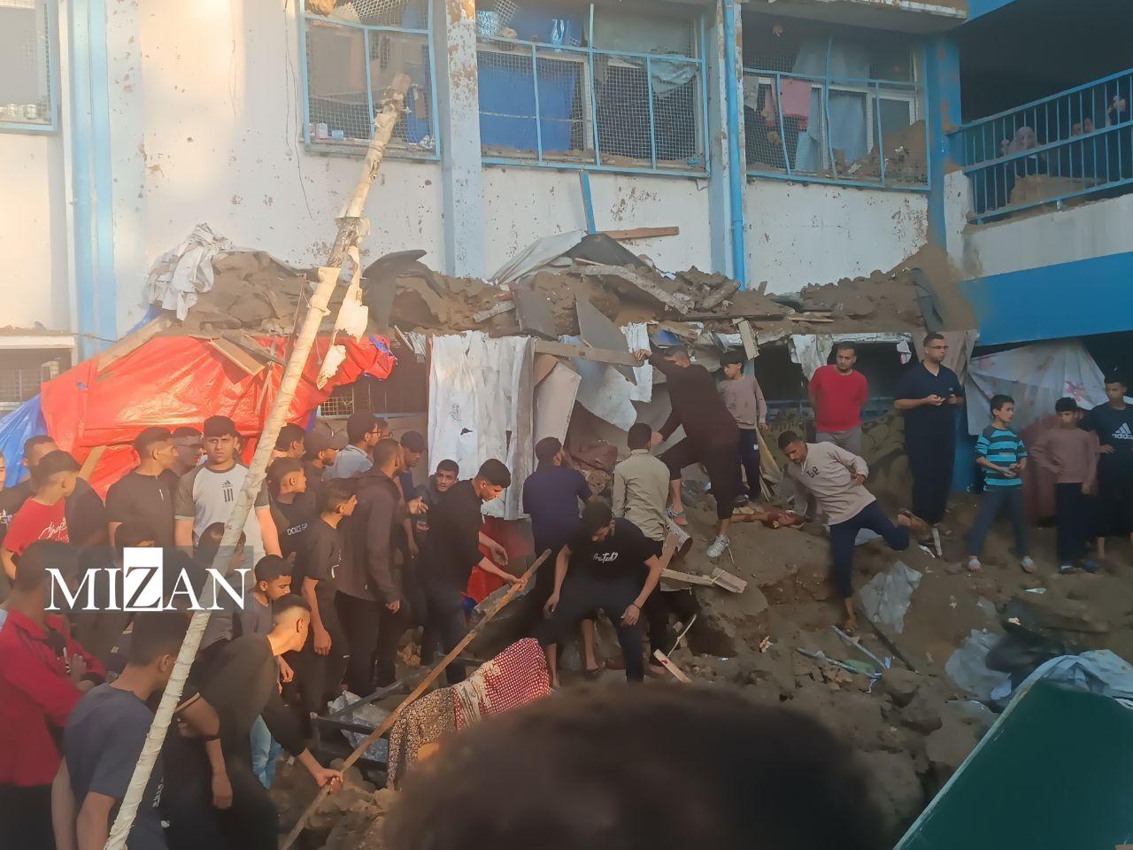 جزئیات جنایت رژیم صهیونیستی در البریج؛ ۲ حمله به مدرسه محل اسکان آوارگان