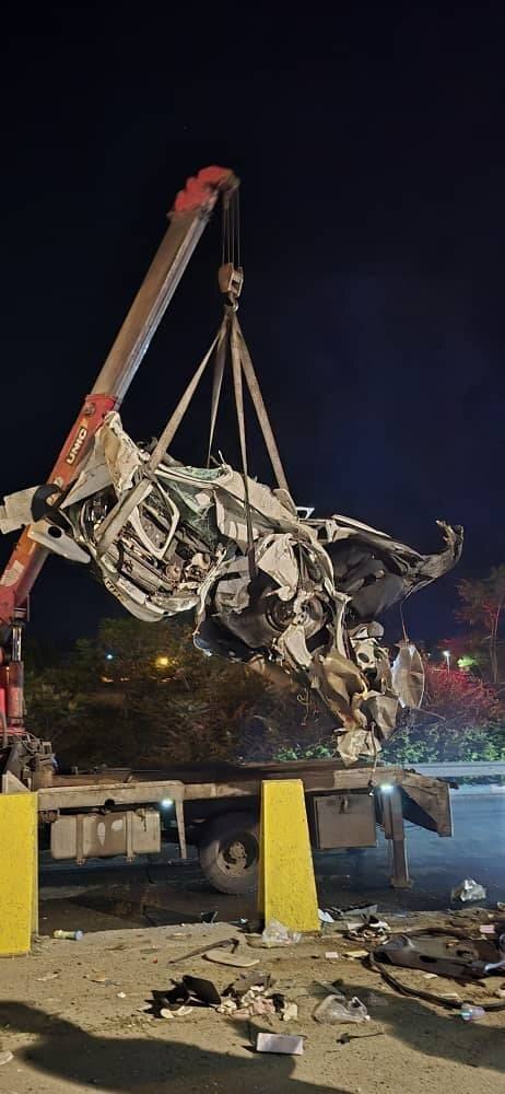 تصادف در اتوبان شهید بابایی تهران ۲ فوتی برجای گذاشت