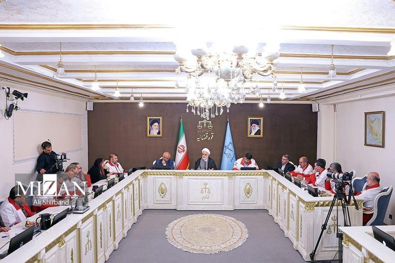 دیدار رئیس قوه قضاییه با مسئولان جمعیت هلال احمر اخبار هفته