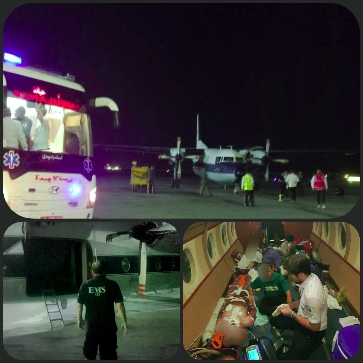 عملیات انتقال ۵ تن از مصدومان حادثه انفجار بندرعباس به تهران