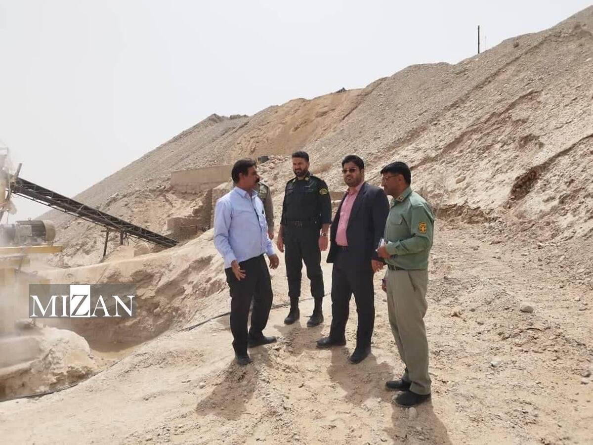 پلمب واحد‌های آلاینده شن و ماسه و سیلیس در پی بازدید سرزده دادستان مهریز