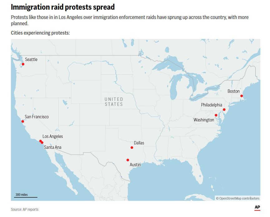 شهرهای آمریکا صحنه تظاهرات ضددولتی؛ نیروهای ویژه در چند شهر مستقر می‌شوند