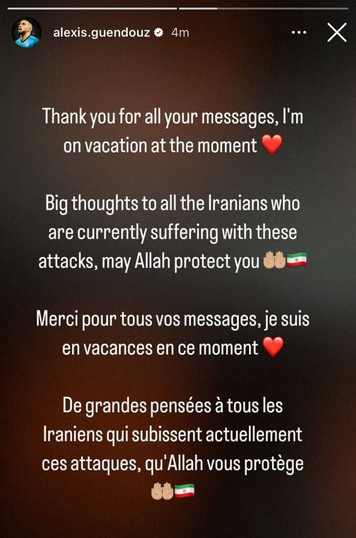 واکنش دروازه‌بان الجزایری پرسپولیس به حملات رژیم صهیونیستی به خاک ایران