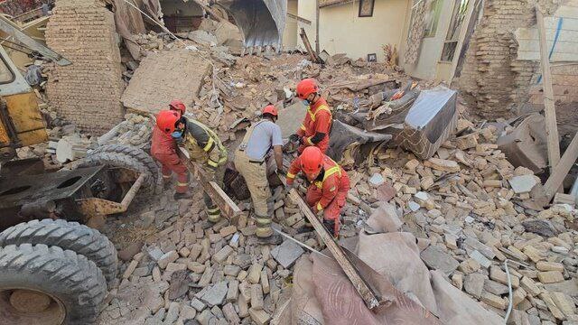 ۲ فوتی و یک مصدوم براثر ریزش ساختمانی در قیام‌دشت