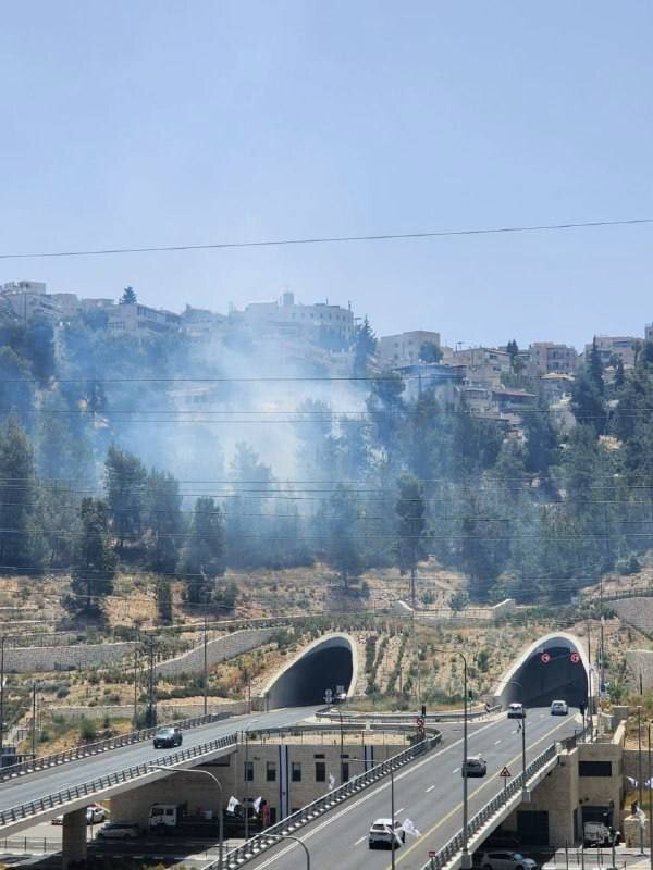 وقوع آتش سوزی در اراضی اشغالی