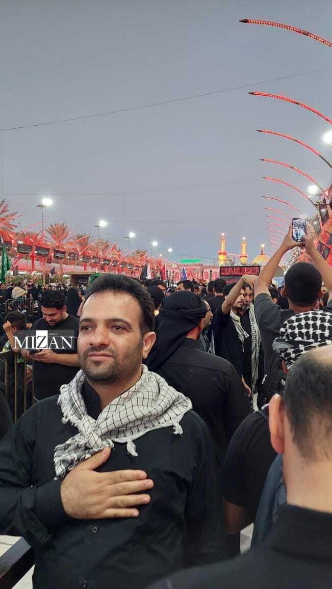 تصاویر شهید احسان باقری در حرم امام حسین (ع) و بین‌الحرمین