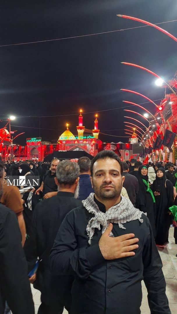تصاویر شهید احسان باقری در حرم امام حسین (ع) و بین‌الحرمین