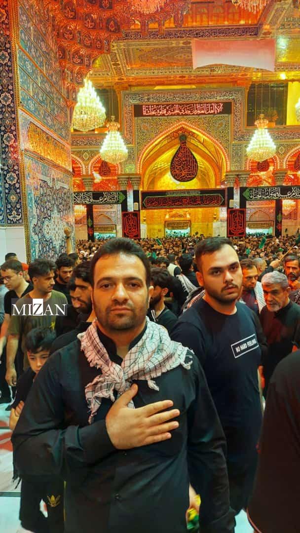 تصاویر شهید احسان باقری در حرم امام حسین (ع) و بین‌الحرمین