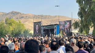 مراسم تشییع شهید باقری با حضور جمع کثیری از مردم شهرستان ممسنی