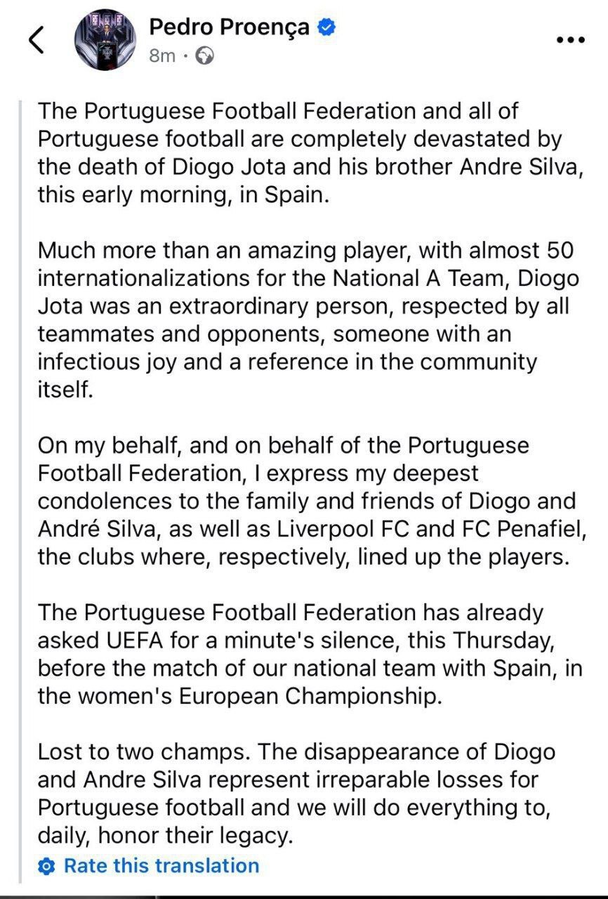 مرگ دلخراش و باورنکردنی دیگو ژوتا، ستاره جوان لیورپول و تیم ملی پرتغال