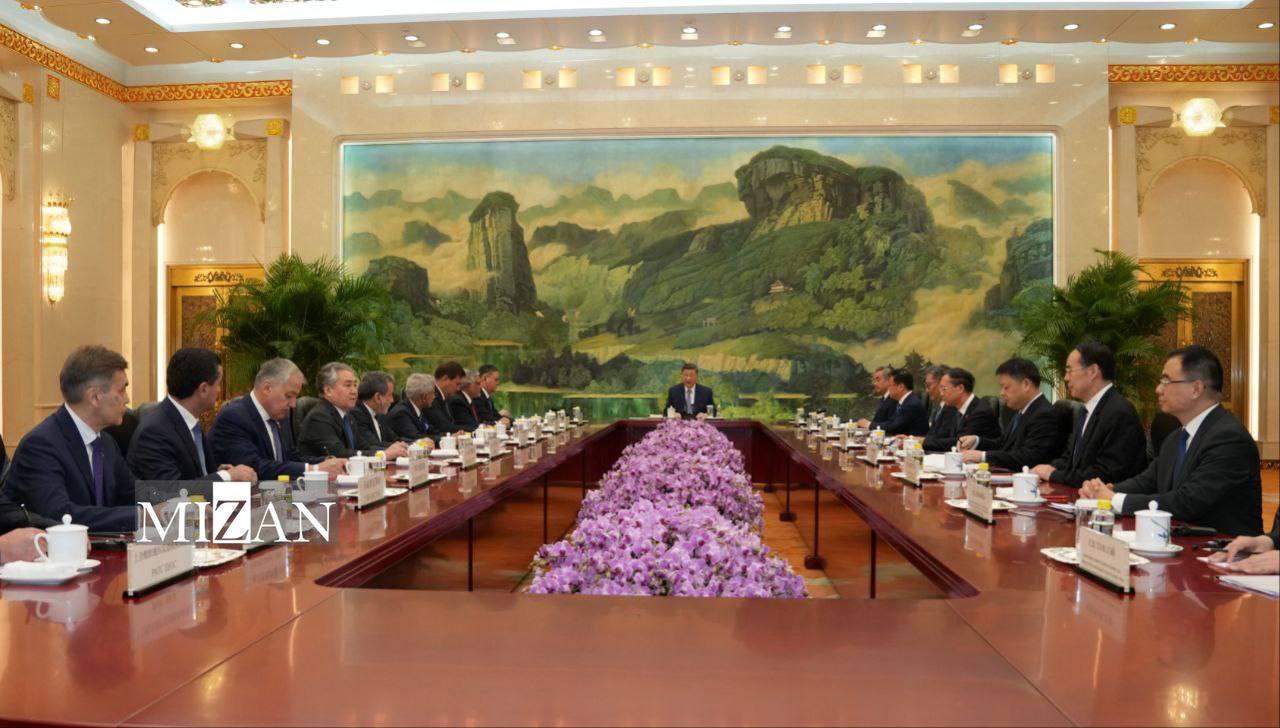 دیدار وزیران خارجه کشورهای عضو شانگهای با رئیس‌جمهور چین