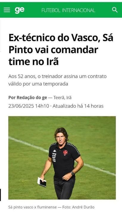 واکنش رسانههای خارجی به بازگشت ساپینتو به استقلال: «هیچ جنگی او را نمیترساند» واکنش رسانههای خارجی به بازگشت ساپینتو به استقلال: «هیچ جنگی او را نمیترساند»