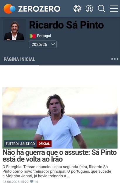 واکنش رسانههای خارجی به بازگشت ساپینتو به استقلال: «هیچ جنگی او را نمیترساند» واکنش رسانههای خارجی به بازگشت ساپینتو به استقلال: «هیچ جنگی او را نمیترساند»