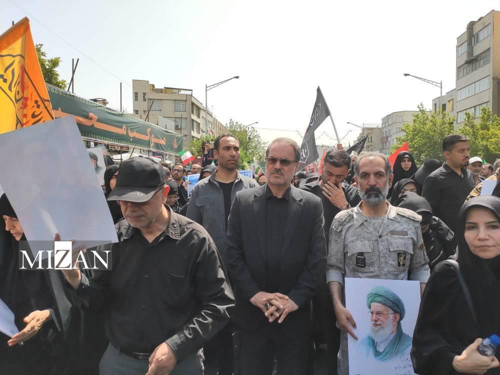 تشییع پیکر شهدای جنگ تحمیلی رژیم صهیونیستی/ وداع باشکوه مردم با «شهدای اقتدار»