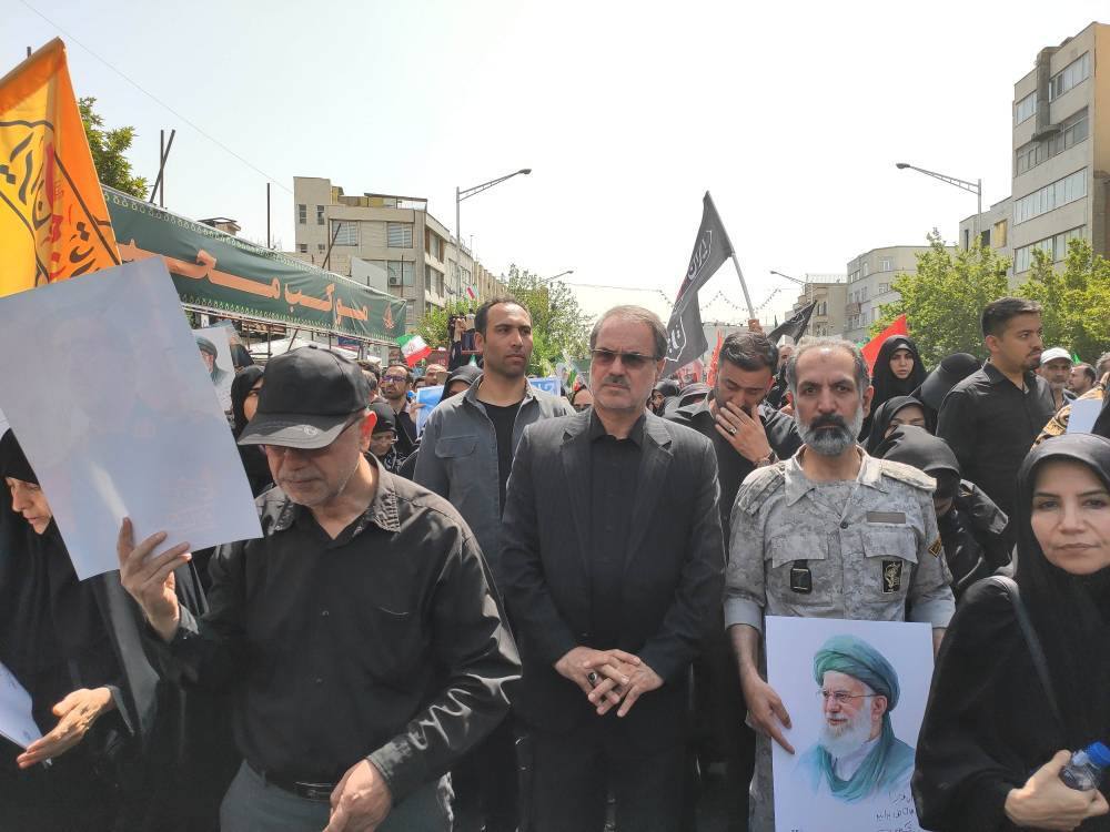 حضور شخصیت‌های لشکری و کشوری در مراسم تشییع شهدای اقتدار