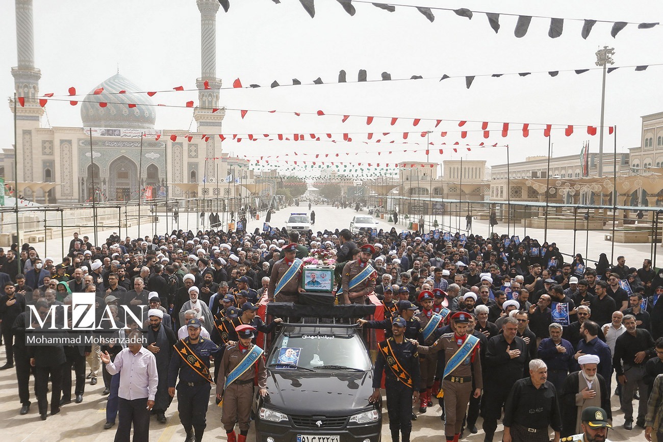 برگزاری آیین تدفین پیکر قاضی علی قناعت‌کار در حرم حضرت معصومه (س)