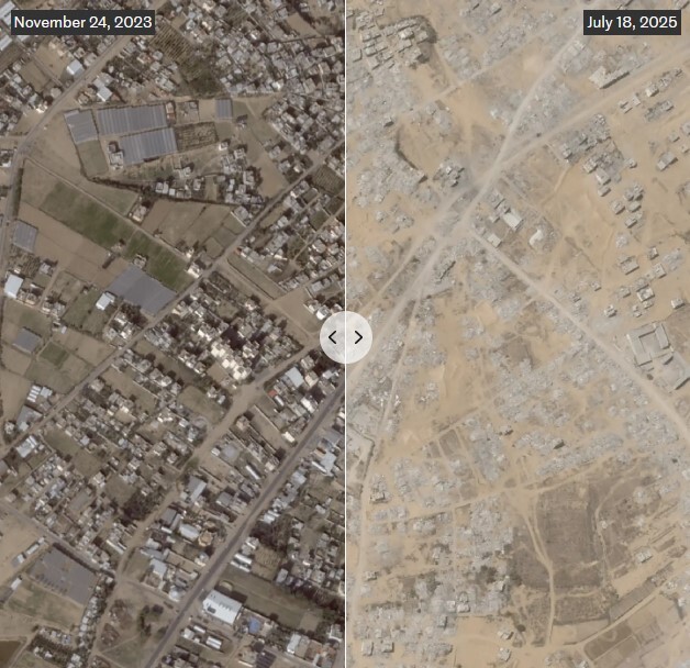 کابوس رژیم صهیونیستی از افشای ابعاد ویرانی و تخریب در غزه؛ تصویربرداری هوایی از جنایت ممنوع شد کابوس رژیم صهیونیستی از افشای ابعاد ویرانی و تخریب در غزه؛ تصویربرداری هوایی از جنایت ممنوع شد