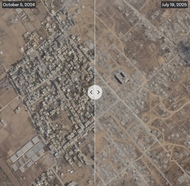 کابوس رژیم صهیونیستی از افشای ابعاد ویرانی و تخریب در غزه؛ تصویربرداری هوایی از جنایت ممنوع شد کابوس رژیم صهیونیستی از افشای ابعاد ویرانی و تخریب در غزه؛ تصویربرداری هوایی از جنایت ممنوع شد