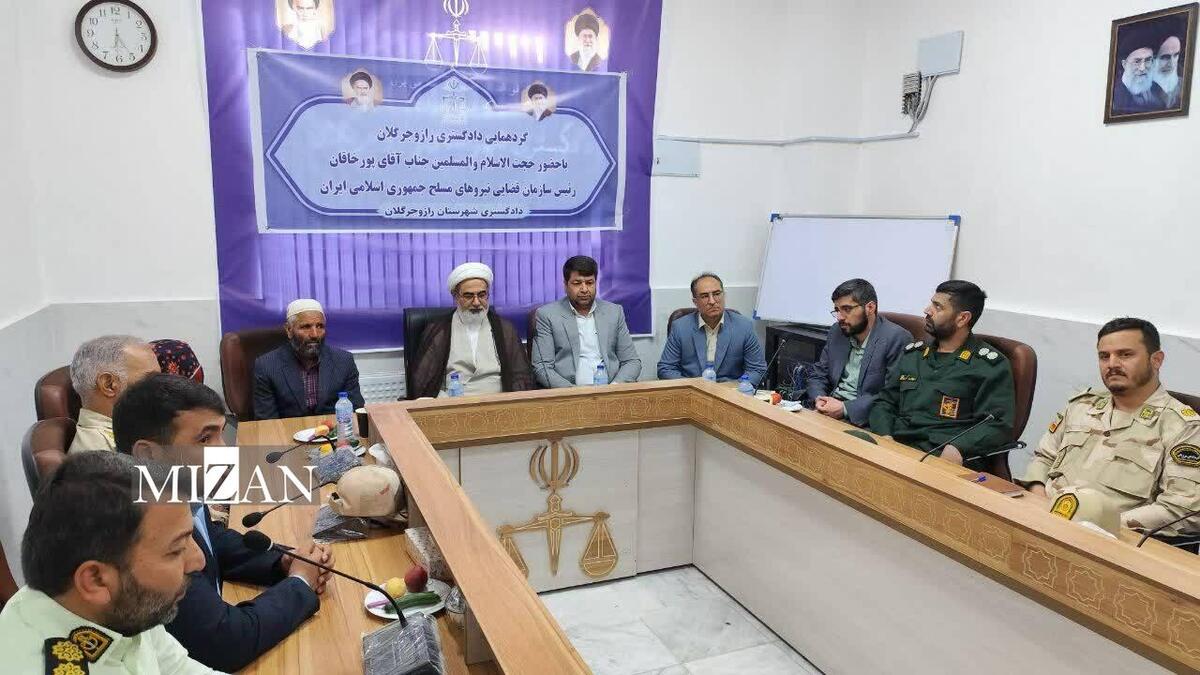 رئیس سازمان قضایی نیرو‌های مسلح مهمترین مشکلات و نیازمندی‌های شهرستان راز و جرگلان را بررسی کرد