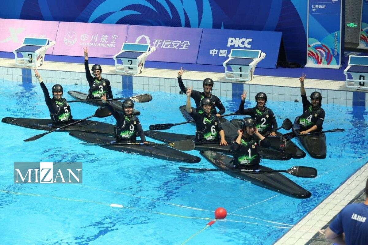 بازی‌های جهانی چنگدو| پیروزی درخشان تیم کانوپولو دختران ایران برابر چین