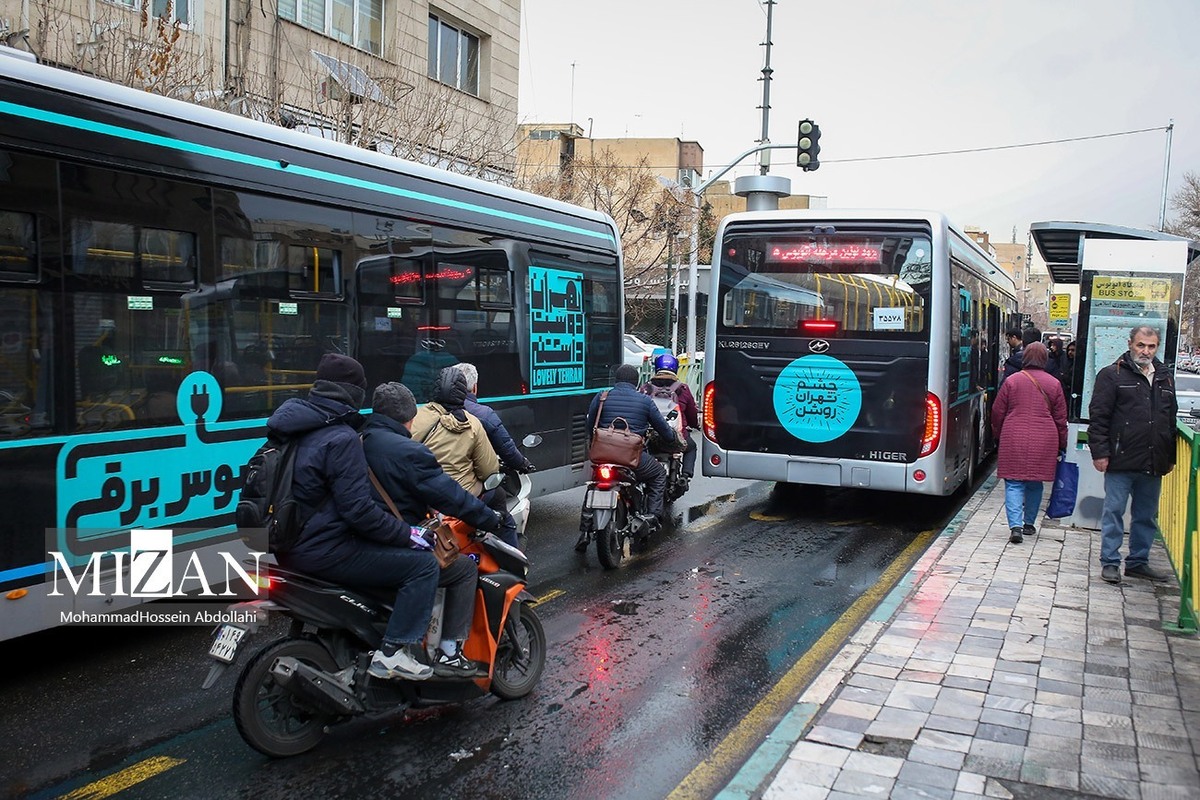 افزایش ناوگان اتوبوس‌های برقی در تهران برای کاهش آلودگی هوا