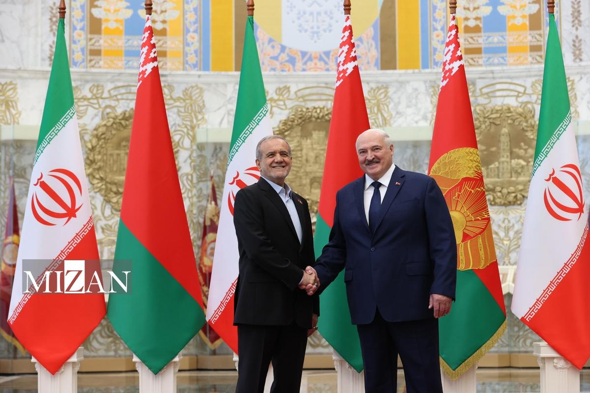 سفر رئیس‌جمهور به بلاروس؛ پزشکیان: ایران و بلاروس باور دارند که می‌توانند با همکاری هم بر تحریم‌ها غلبه کنند