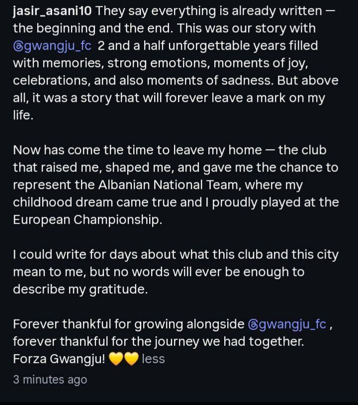 خداحافظی آسانی از هواداران گوانگجو/ وینگر آلبانیایی در راه تهران +عکس