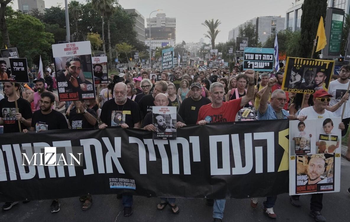 تظاهرات شهرک‌نشینان در تل‌آویو؛ معترضان خوستار موافقت با توافق تبادل زندانی‌ها شدند