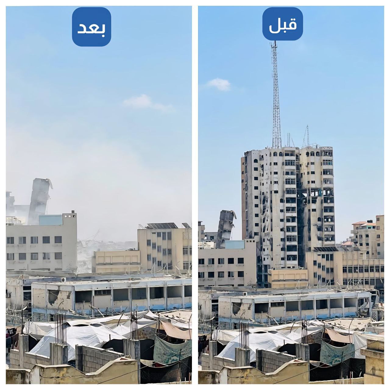دور جدید حملات رژیم صهیونیستی در غزه؛ برج السوسی هدف قرار گرفت دور جدید حملات رژیم صهیونیستی در غزه؛ برج السوسی هدف قرار گرفت