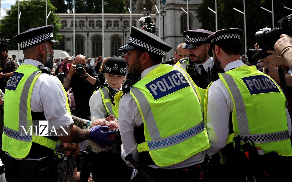 تظاهرات حمایت از غزه در انگلیس؛ بازداشت معترضان توسط پلیس لندن