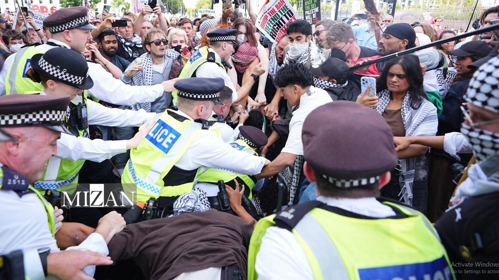 آزادی بیان و تجمع به سبک انگلیس؛ بازداشت‌های جمعی و خشونت‌بار حامیان فلسطین