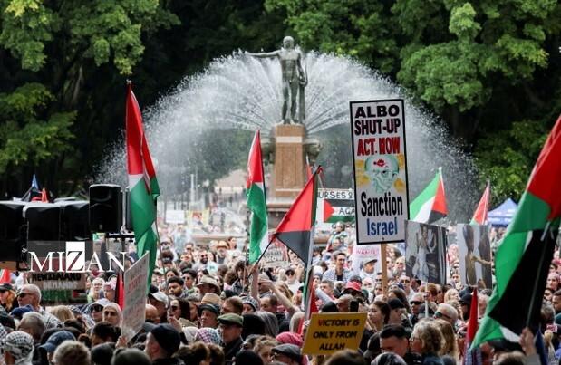 حضور بی‌سابقه استرالیایی‌ها در تظاهرات حمایت از فلسطین