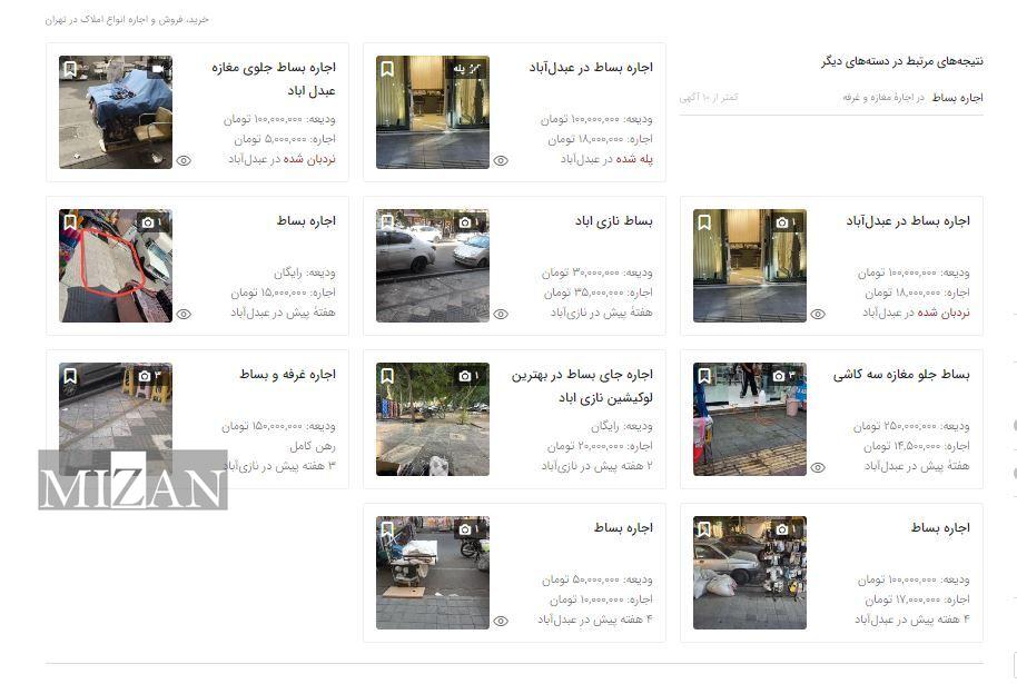 بساط‌فروشی در پیاده‌روها؛ تجارتی غیرقانونی، اما پرسود