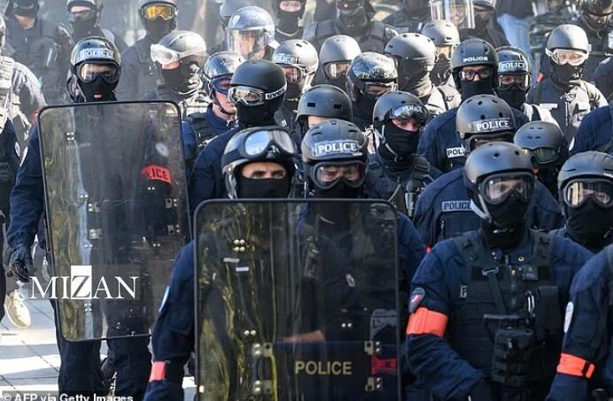 شعله‌های خشم در فرانسه؛ گاز اشک‌آور، ماشین‌‌های آبپاش و پهپاد‌ها برای مقابله با معترضان