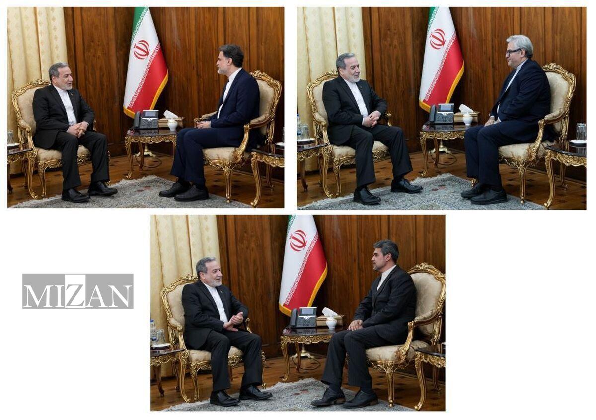 دیدار سفیر و سرکنسول‌های جدید ایران در کرواسی، دبی و جلال‌آباد افغانستان با وزیر امور خارجه