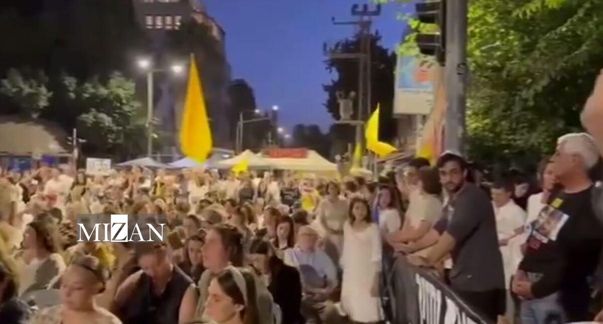 تظاهرات شهرک‌نشینان مقابل محل اقامت نتانیاهو