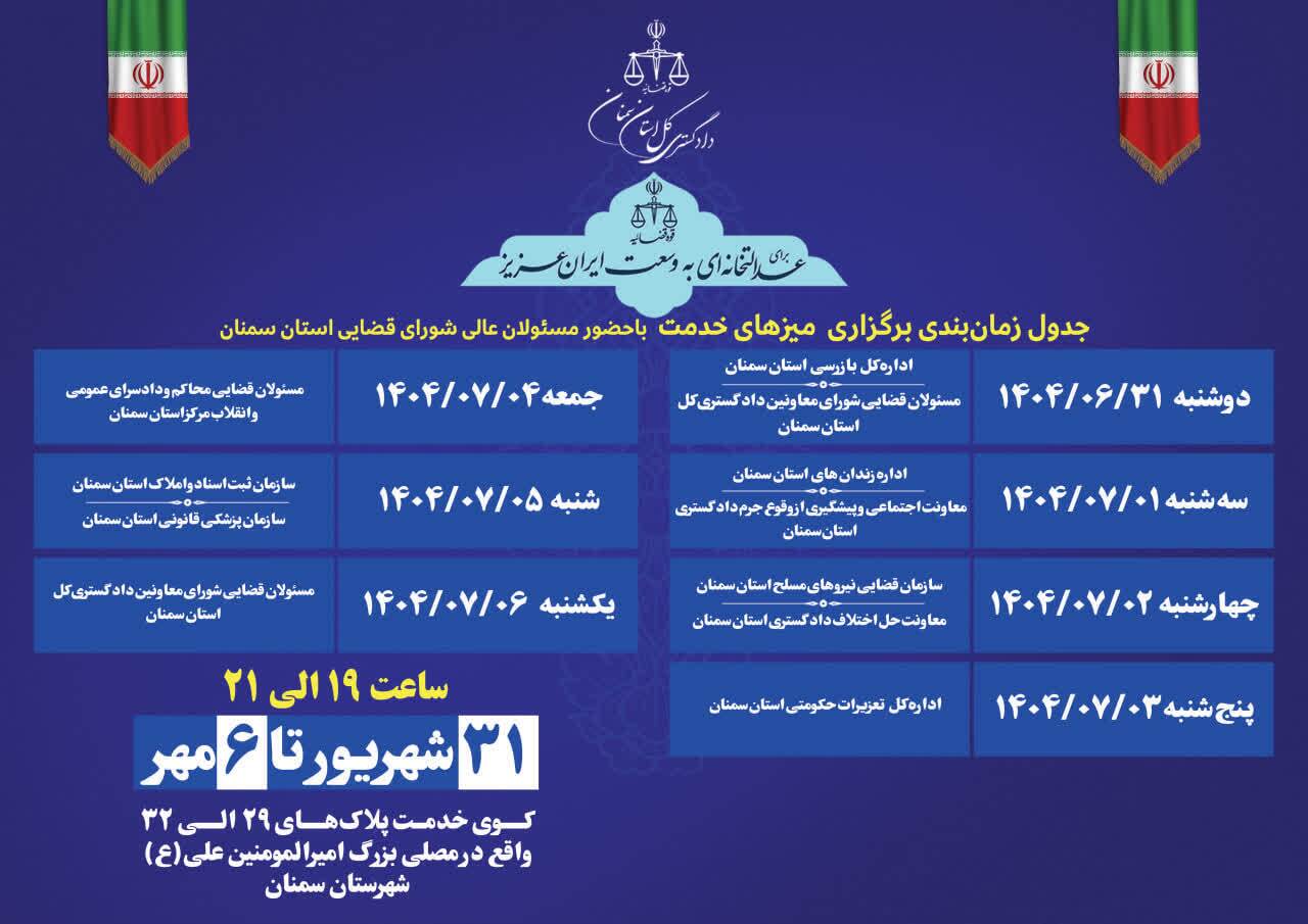 نمایشگاه روایت تحول دستگاه قضایی استان سمنان در یادمان کنگره ۳۰۰۰ شهید استان افتتاح شد