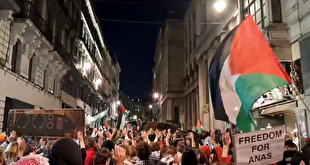 تظاهرات مردم بروکسل در اعتراض به یورش نیروهای رژیم صهیونیستی به کاروان صمود