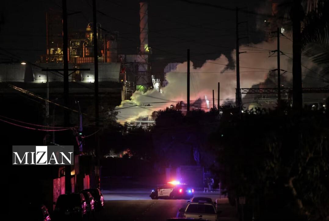 انفجار و آتش‌سوزی گسترده در پالایشگاه نفت شورون آمریکا