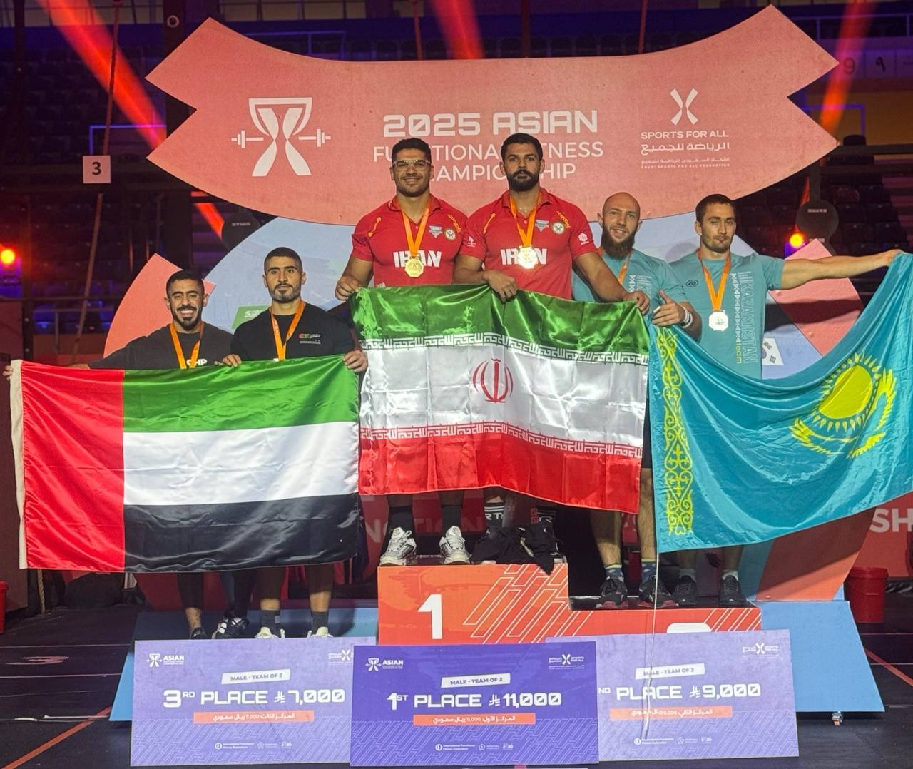 درخشش تیم ملی فانکشنال فیتنس در مسابقات قهرمانی آسیا/ کسب طلای تیمی ۲ نفره و برنز انفرادی در بخش مردان درخشش تیم ملی فانکشنال فیتنس در مسابقات قهرمانی آسیا/ کسب طلای تیمی ۲ نفره و برنز انفرادی در بخش مردان